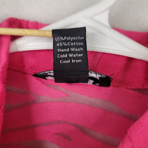 Clara S XS Fuchsia Sheer Zebra Button-Front Jacket Long Sleeve New with Tags - Picture 5 of 9